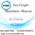 Shenzhen-Hafen LCL Konsolidierung nach Muscat